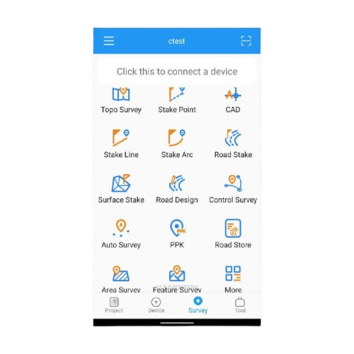 Survey Master vue carte avec import AutoCAD DXF